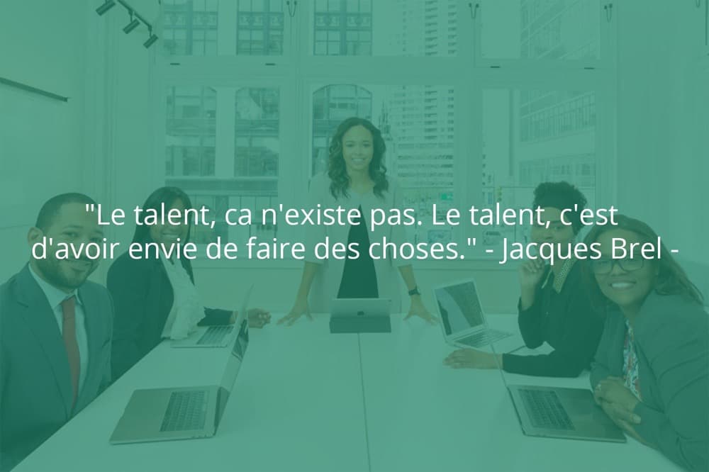 Citation de Jacques Brel sur le travail et le talent.