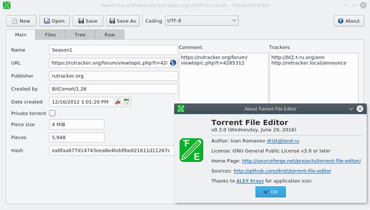  Torrent File Editor 