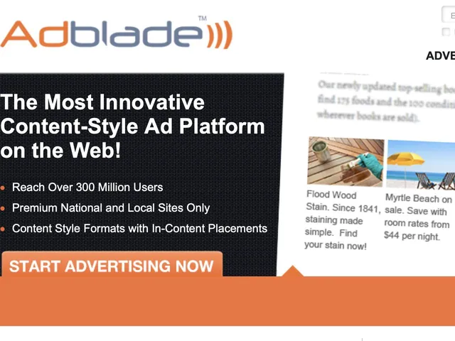 Avis Adblade for Advertisers Prix logiciel d'affichage publicitaire 