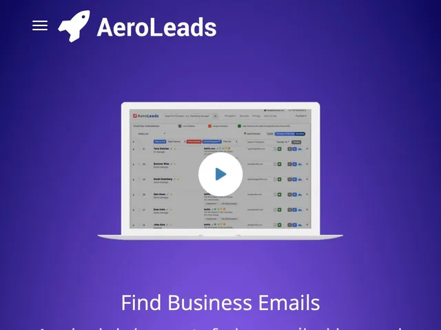Avis AeroLeads Prix logiciel pour trouver des adresses email 