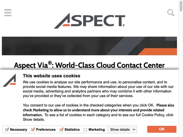 Avis Aspect Via Customer Engagement Platform Prix logiciel cloud pour call centers - centres d'appels 