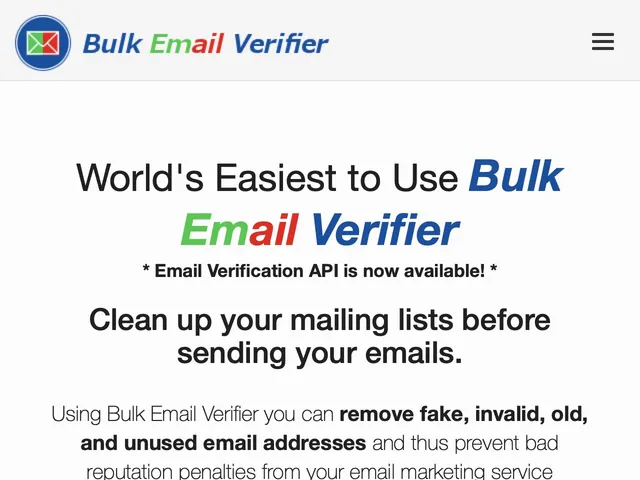 Avis Bulk Email Verifier Prix logiciel Commercial - Ventes 