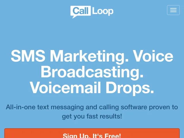 Avis Call Loop Prix logiciel d'envoi de SMS marketing 