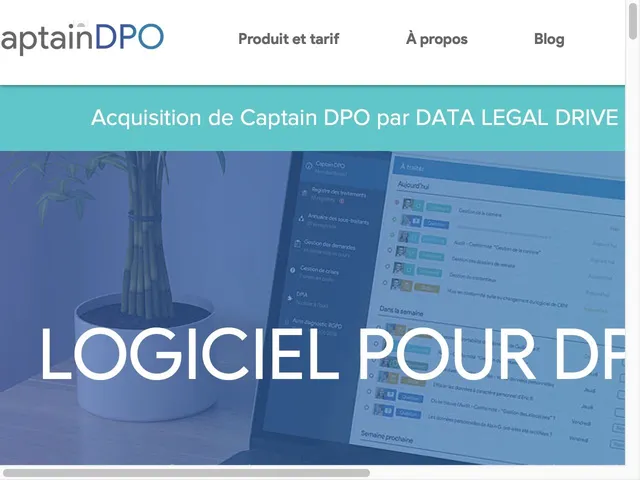 Avis Captain DPO Prix logiciel de protection des données (RGPD) 