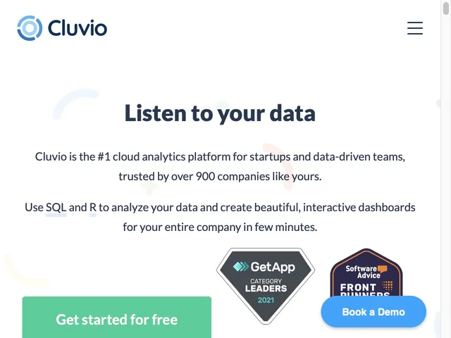 Avis Cluvio Prix logiciel de visualisation de données 