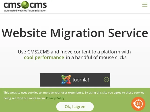 Avis CMS2CMS automated migration service Prix logiciel de Développement 