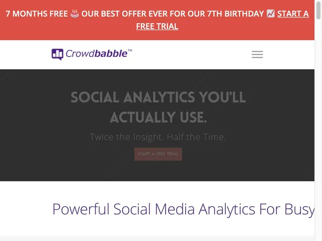 Avis Crowdbabble Prix logiciel de social analytics - statistiques des réseau sociaux 