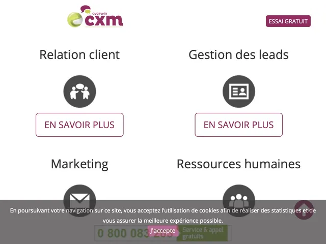 Avis Everwin CXM Prix logiciel CRM (GRC - Customer Relationship Management) 