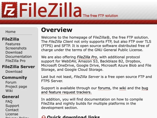 Avis FileZilla Prix logiciel FTP - Transfert de fichiers 