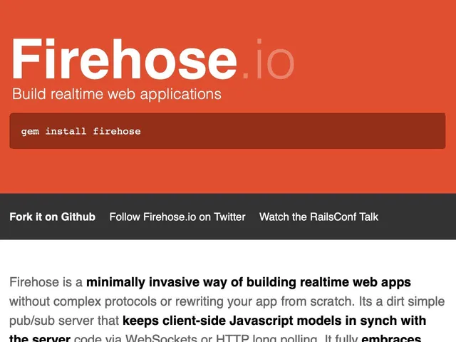 Avis Firehose.io Prix framework d'applications 