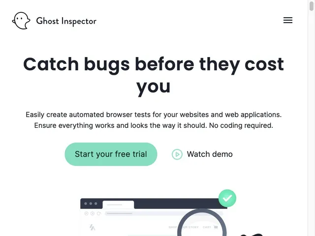 Avis Ghost Inspector Prix logiciel de tests de navigateur internet 