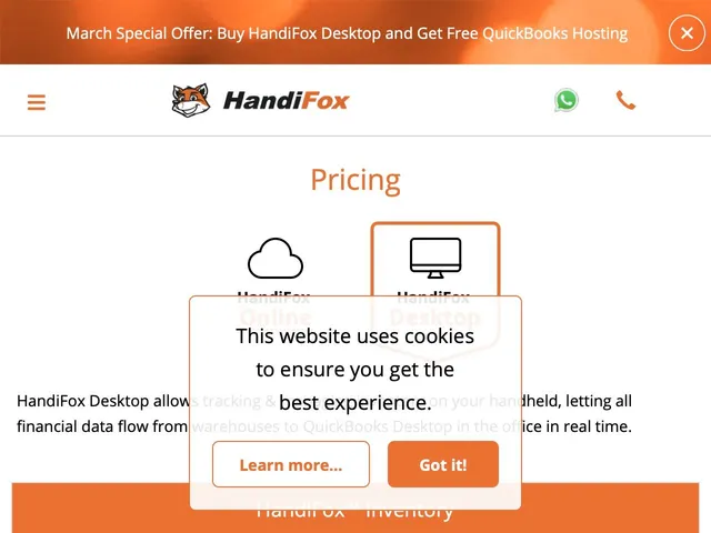 Avis HandiFox Online Prix logiciel de gestion des stocks - inventaires 