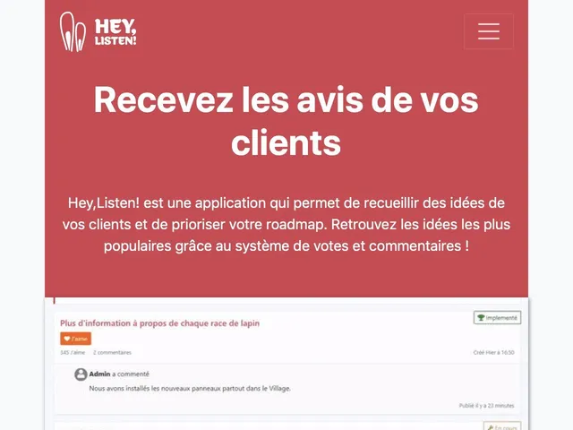 Avis Hey Listen Prix logiciel Leads - Contacts 