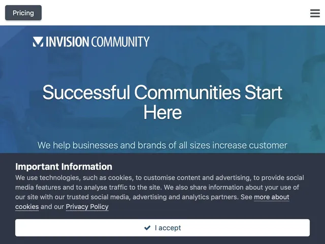 Avis Invision Community Prix logiciel de gestion d'une communauté en ligne (Community Management) 