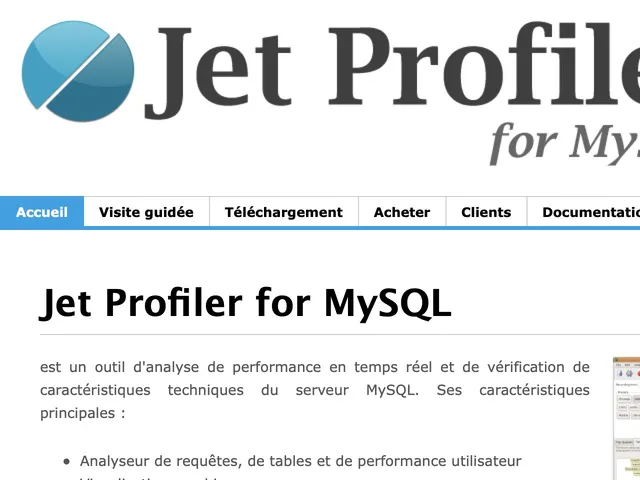 Avis Jet Profiler for MySQL Prix logiciel de Devops 