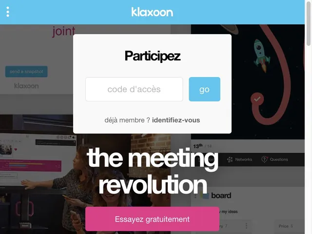 Avis Klaxoon Prix logiciel de collaboration en équipe - Espaces de travail collaboratif - plateforme collaboratives 