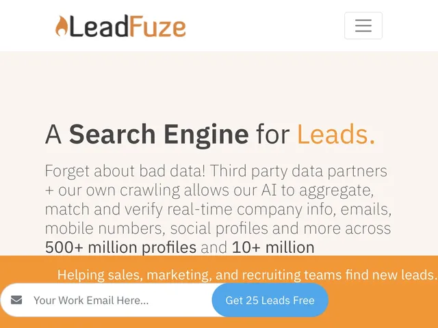 Avis LeadFuze Prix logiciel de listes de leads 