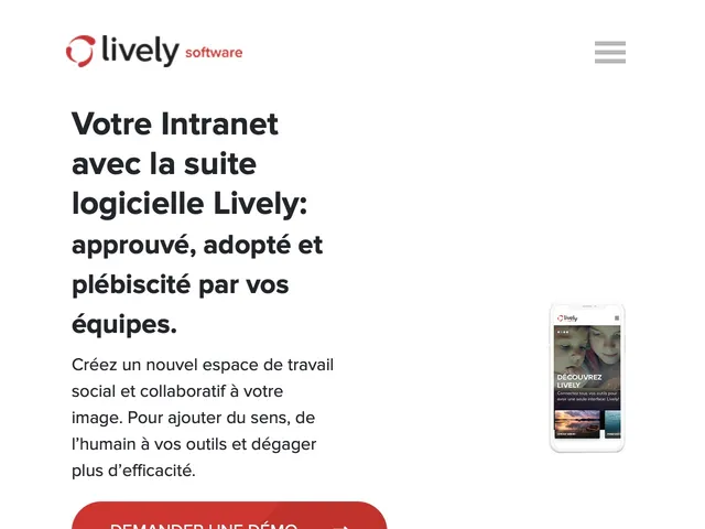Avis Lively Prix Réseau Social d'Entreprise (RSE) 