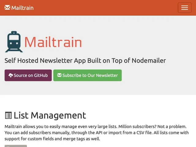  Avis Mailtrain Prix logiciel d'emailing - envoi de newsletters 