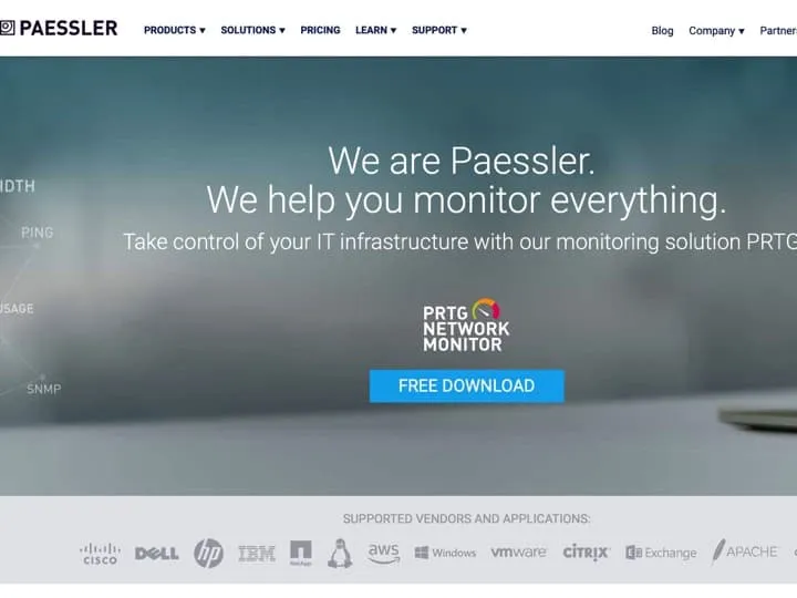 Meilleur logiciel de surveillance du réseau informatique : Paessler, Zabbix