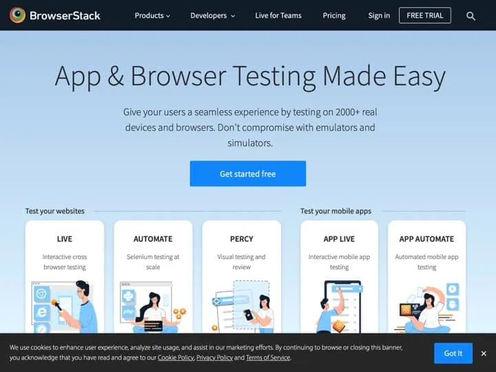 Meilleur logiciel de tests de navigateurs internet : Browserstack, Protractortest