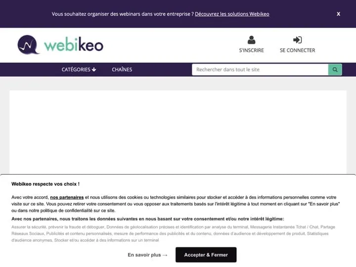 Meilleur logiciel pour organiser des webinars - webcasts : Webikeo, Webex
