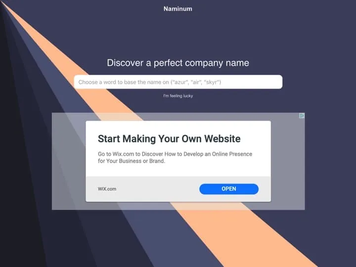 Meilleur logiciel pour trouver un nom d'entreprise - une marque : Naminum, Namaeconcept