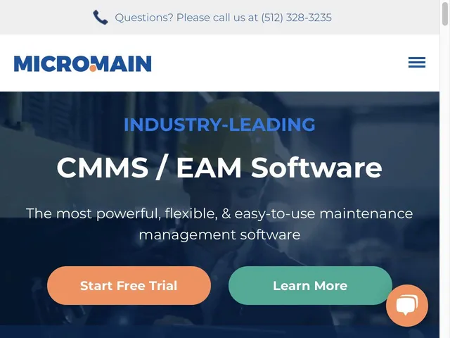 Avis MicroMain CMMS Prix logiciel de gestion de maintenance assistée par ordinateur (GMAO) 