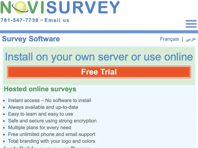 Avis Novi Survey Prix logiciel de questionnaires - sondages - formulaires - enquetes 