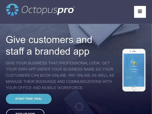 Avis OctopusPro Mobile Workforce Management Prix logiciel de gestion d'agendas - calendriers - rendez-vous 