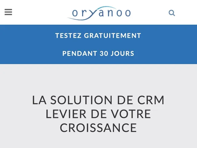 Avis Oryanoo Prix logiciel CRM (GRC - Customer Relationship Management) 
