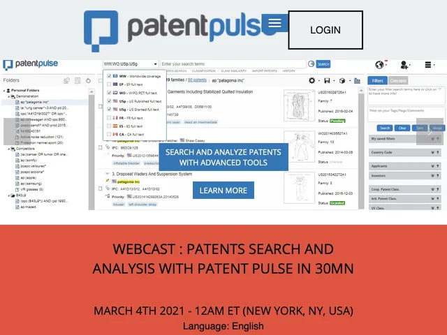 Avis Patent Pulse Prix logiciel d'analyse de données 