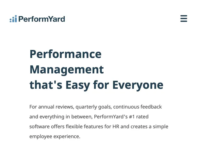Avis PerformYard Prix logiciel de gestion de la performance des employés 
