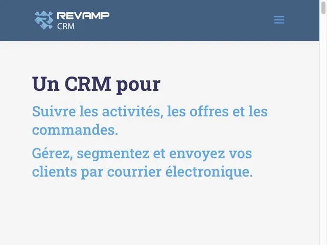 Avis Revamp CRM Prix logiciel CRM (GRC - Customer Relationship Management) 