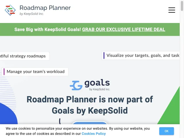 Avis Roadmap Planner Prix logiciel de feuille de route produits 