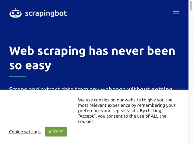 Avis ScrapingBot Prix logiciel d'extraction de données 