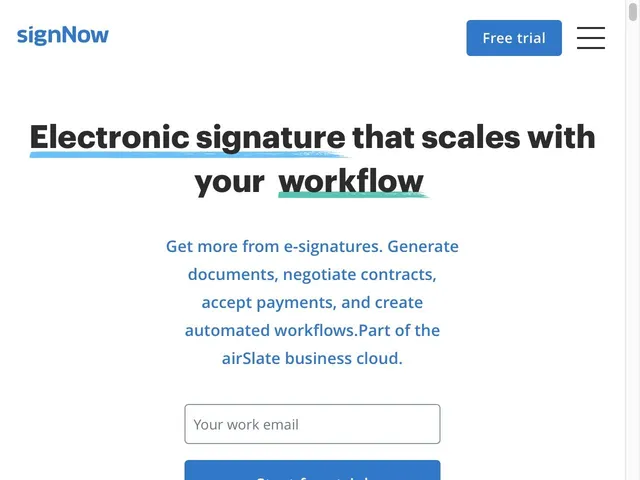 Avis SignNow Prix logiciel de signatures électroniques 