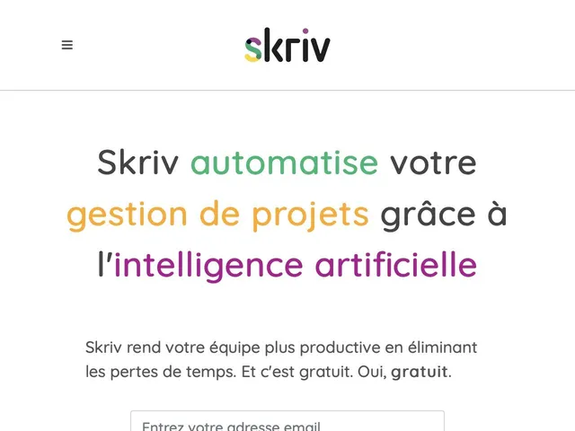 Avis SKRIV Prix logiciel de gestion de projets 
