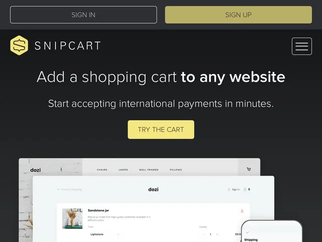 Avis Snipcart Prix API E-commerce 