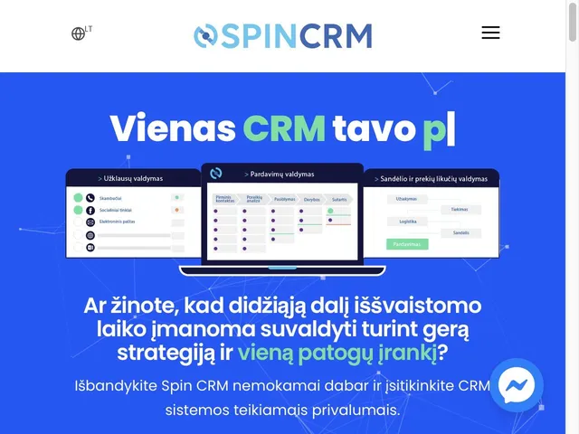 Avis Spin CRM Prix logiciel CRM (GRC - Customer Relationship Management) 
