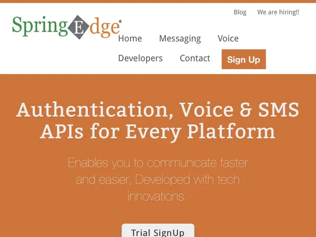 Avis Spring Edge Prix API de Messagerie 