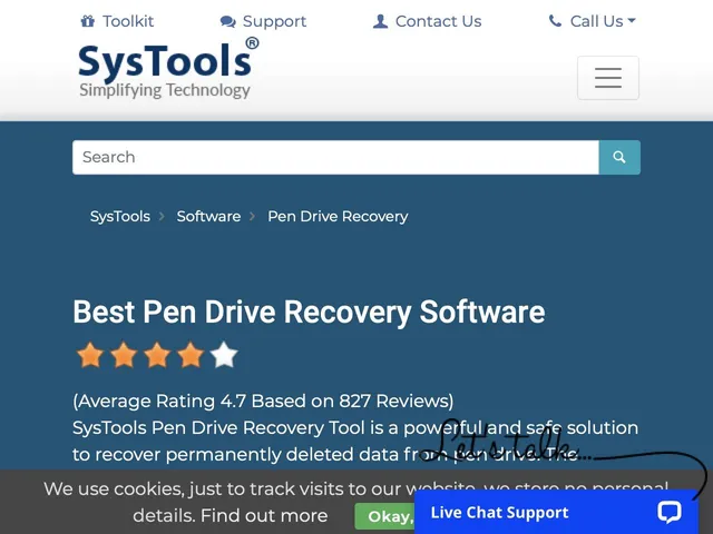 Avis SysTools Pen Drive Recovery Tool Prix logiciel Opérations de l'Entreprise 
