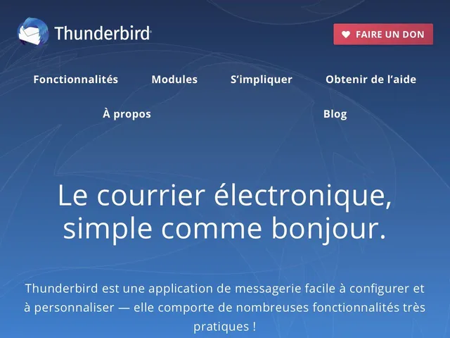Avis Thunderbird Prix logiciel de messagerie collaborative - clients email 