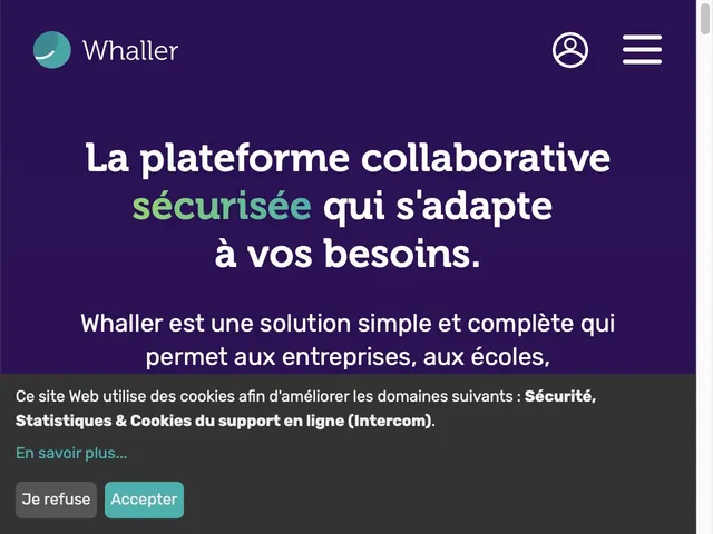 Avis Whaller Prix logiciel de collaboration en équipe - Espaces de travail collaboratif - plateforme collaboratives 