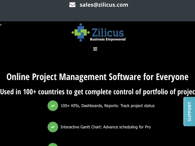 Avis ZilicusPM Prix logiciel de gestion de projets 