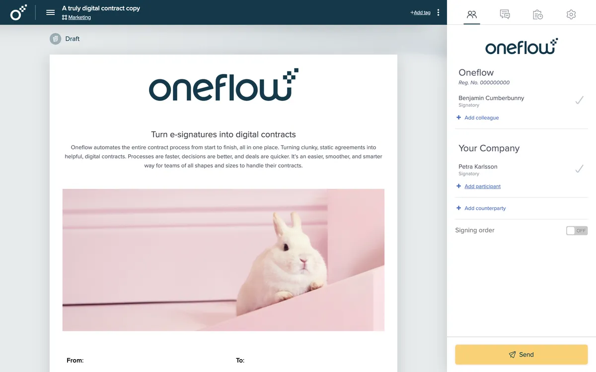 oneflow a truly digital contract