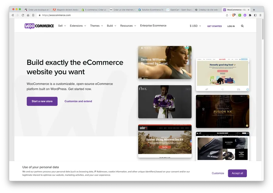 creer site marchand avec woocommerce
