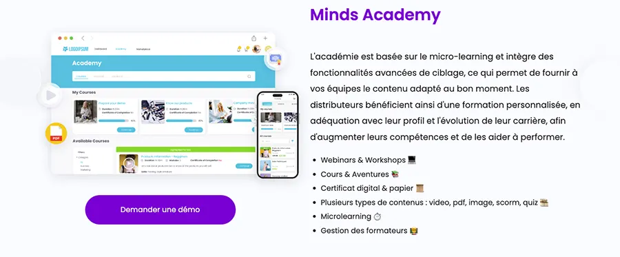 MINDS DS & MLM : fonctionnalités academy