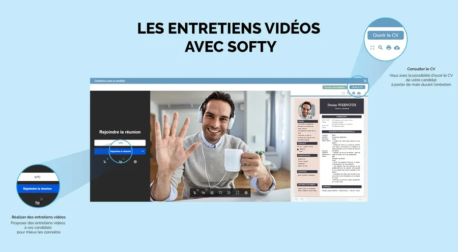 Softy : interface entretiens videos