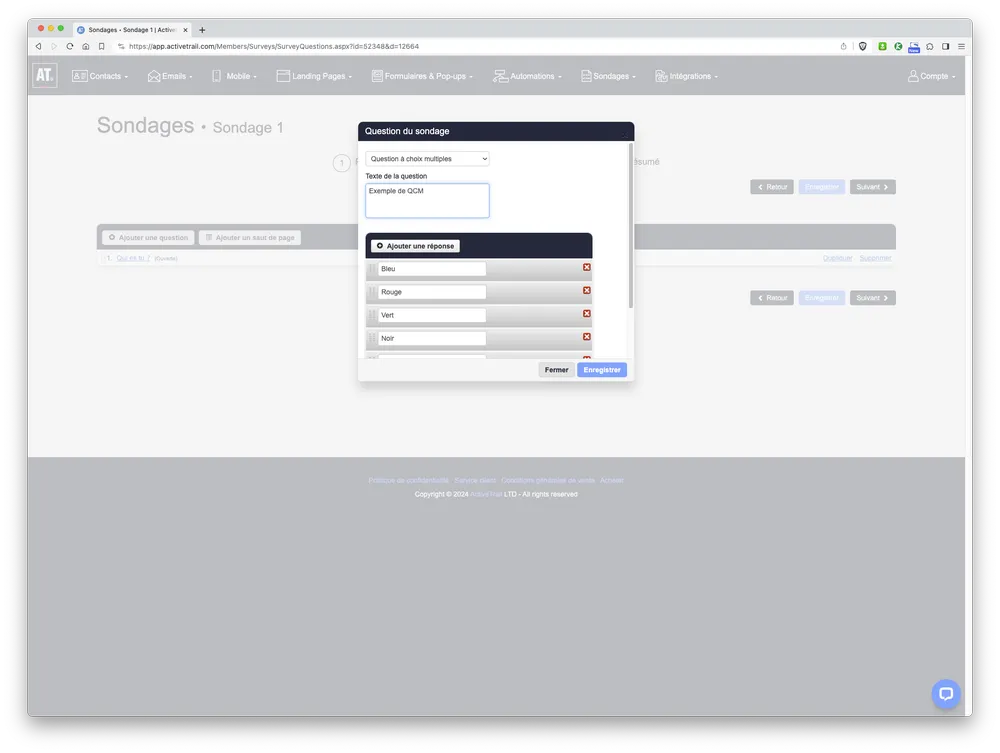 Envoyez des sondages et des enquêtes de satisfaction à vos clients avec ActiveTrail Envoyez des sondages et des enquêtes de satisfaction à vos clients avec ActiveTrail